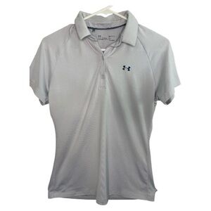 Under Armour Women's Fitted Gray Polo Shirt Small